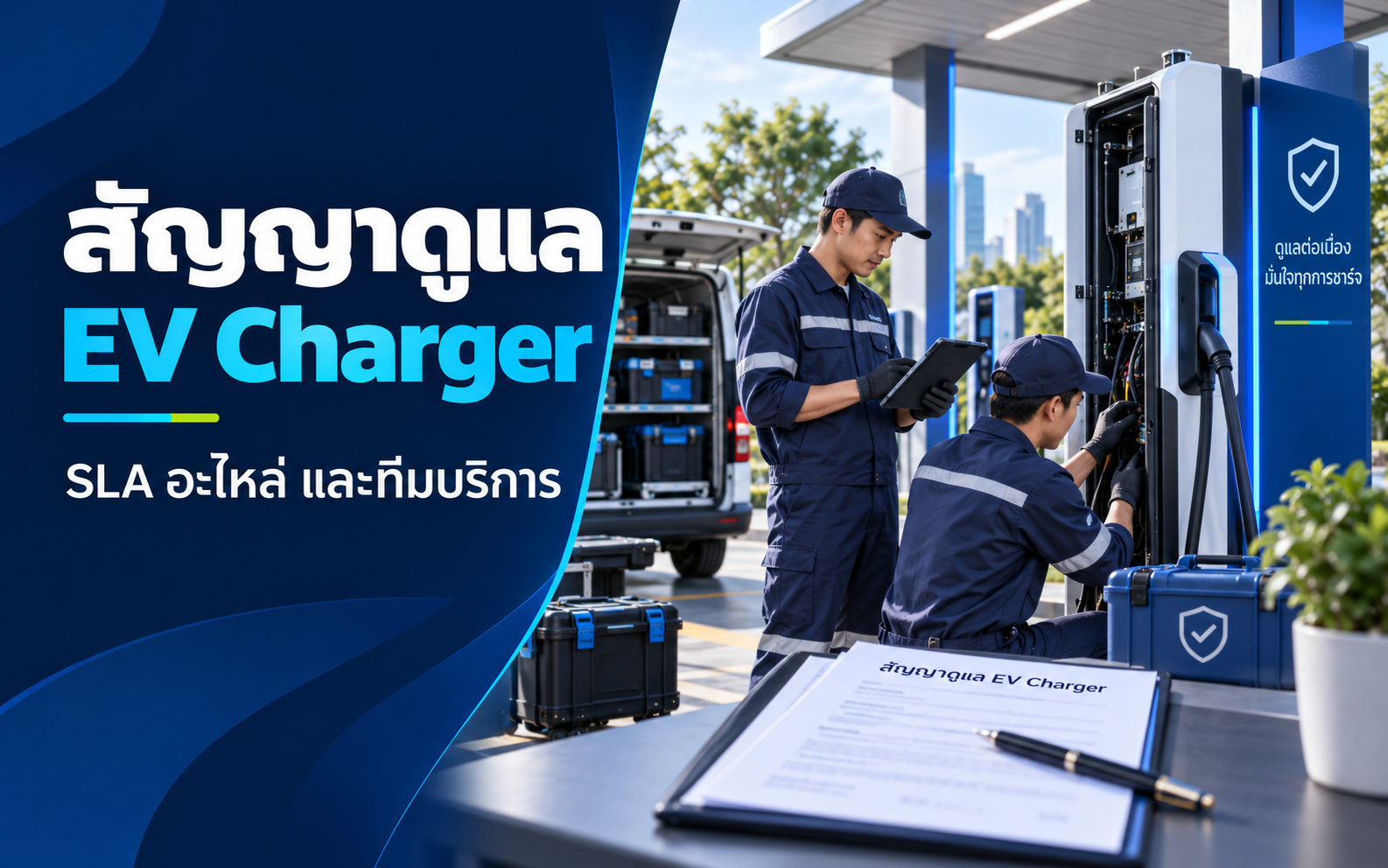 สัญญาดูแล EV Charger ควรกำหนดเวลาตอบกลับอย่างไร