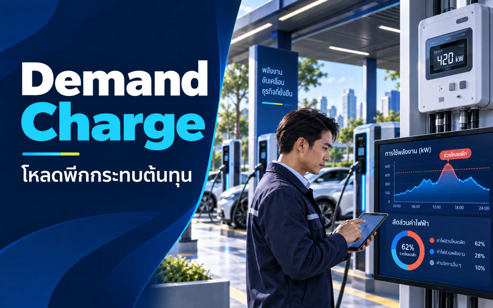 Demand Charge สถานีชาร์จ EV กระทบต้นทุนอย่างไร