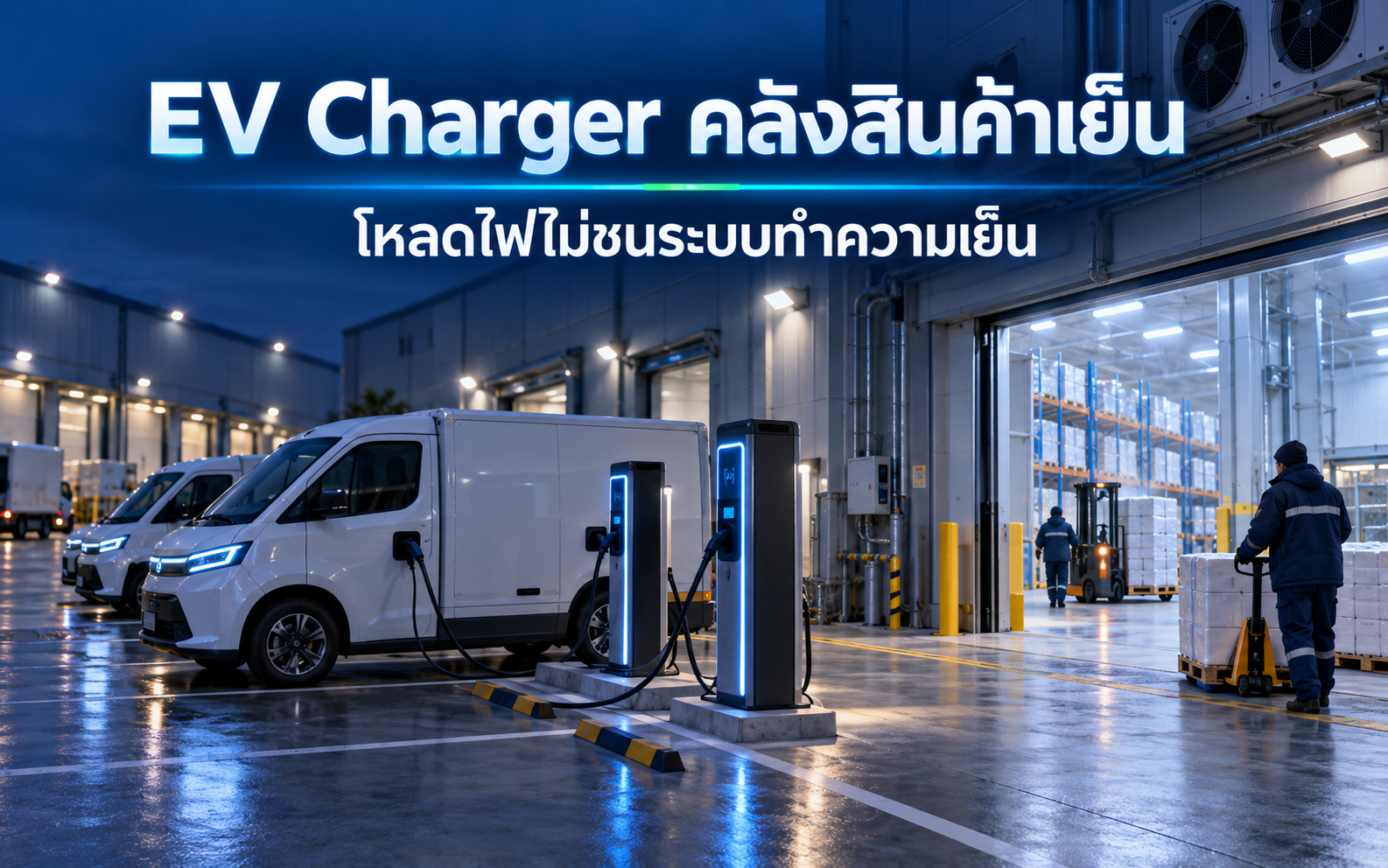 EV Charger คลังสินค้าเย็น วางโหลดไม่กระทบระบบทำความเย็น