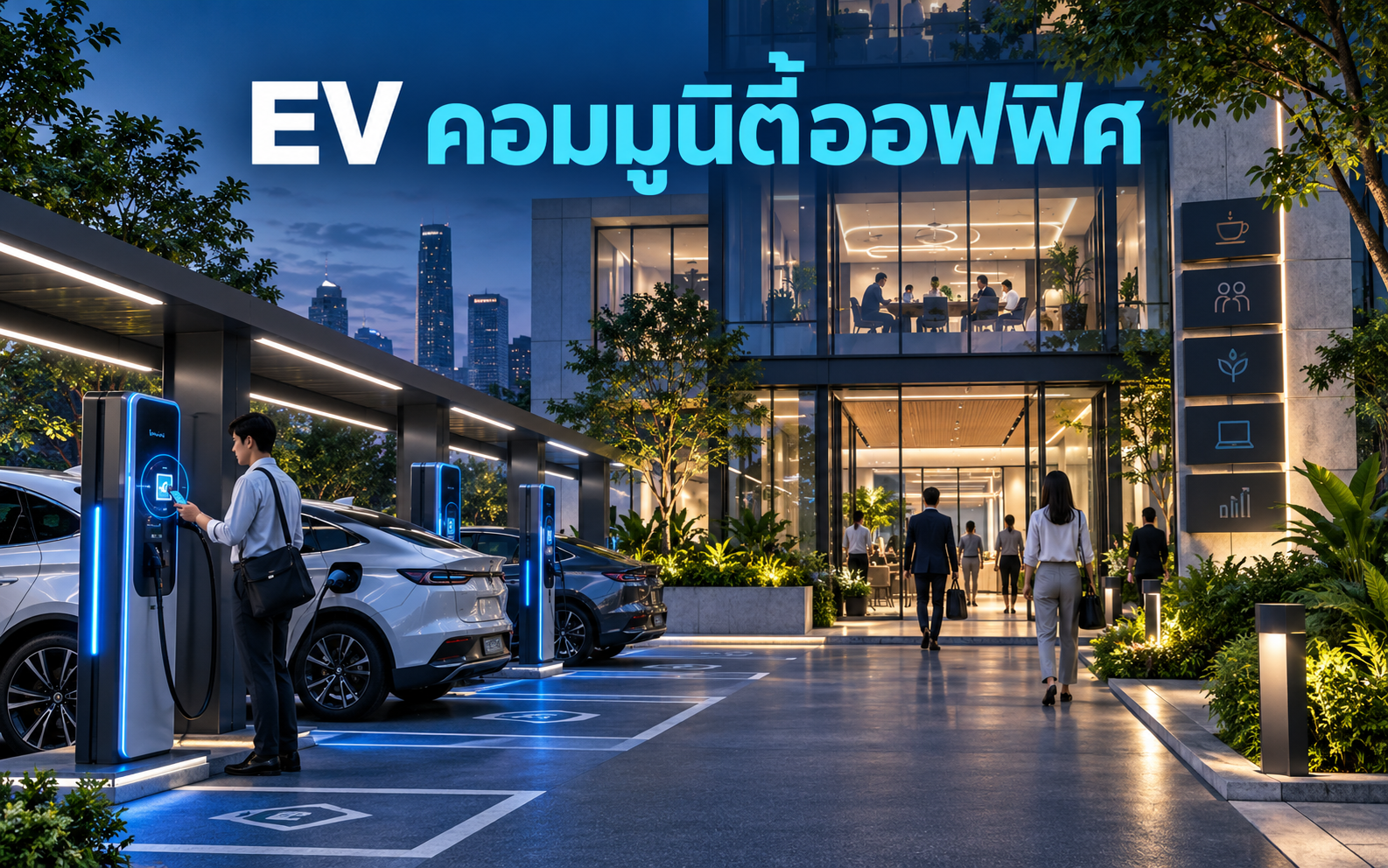 EV Charger คอมมูนิตี้ออฟฟิศ แบ่งสิทธิ์ผู้เช่าอย่างไร