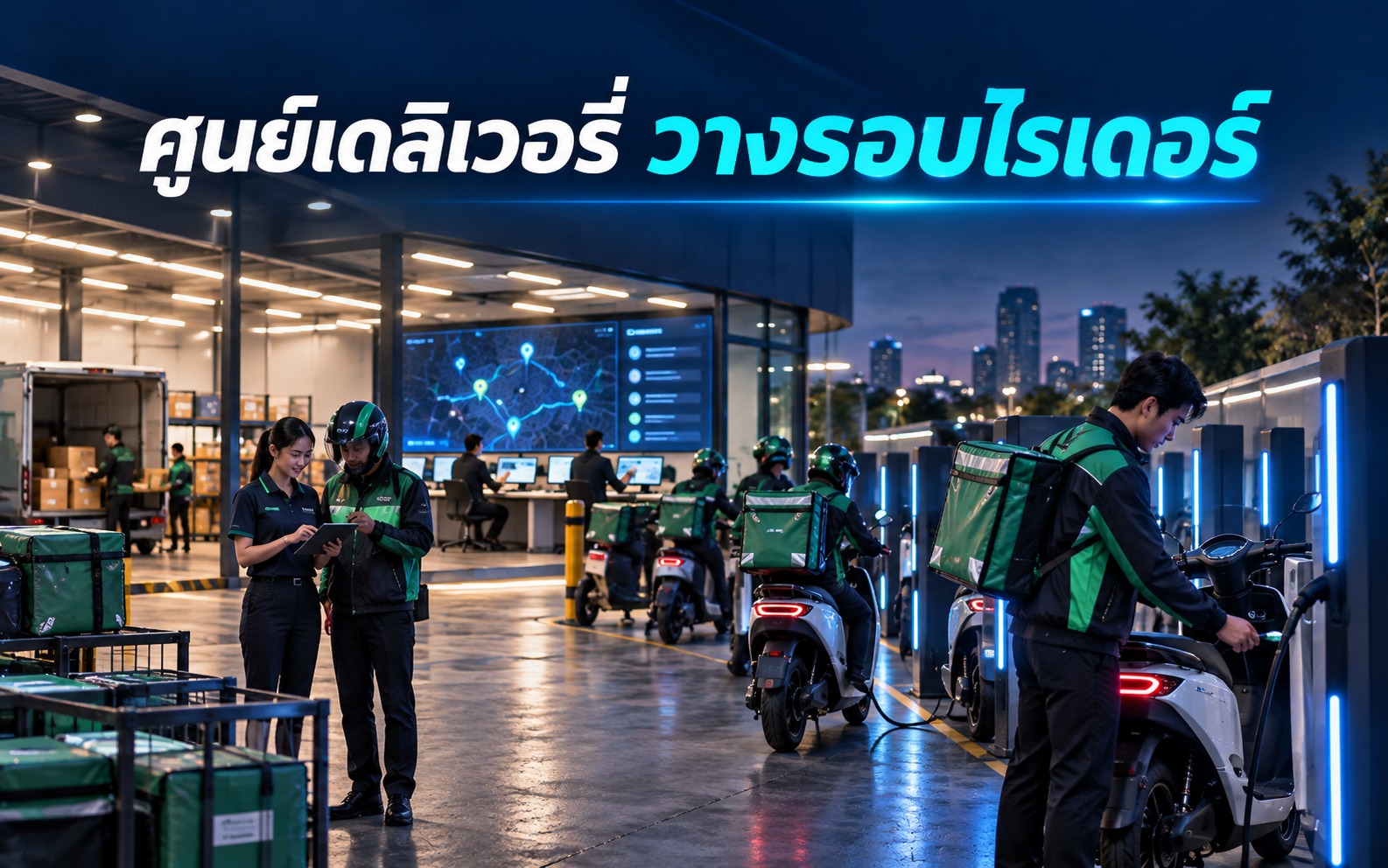 EV Charger ศูนย์เดลิเวอรี่ วางรอบชาร์จไรเดอร์อย่างไร