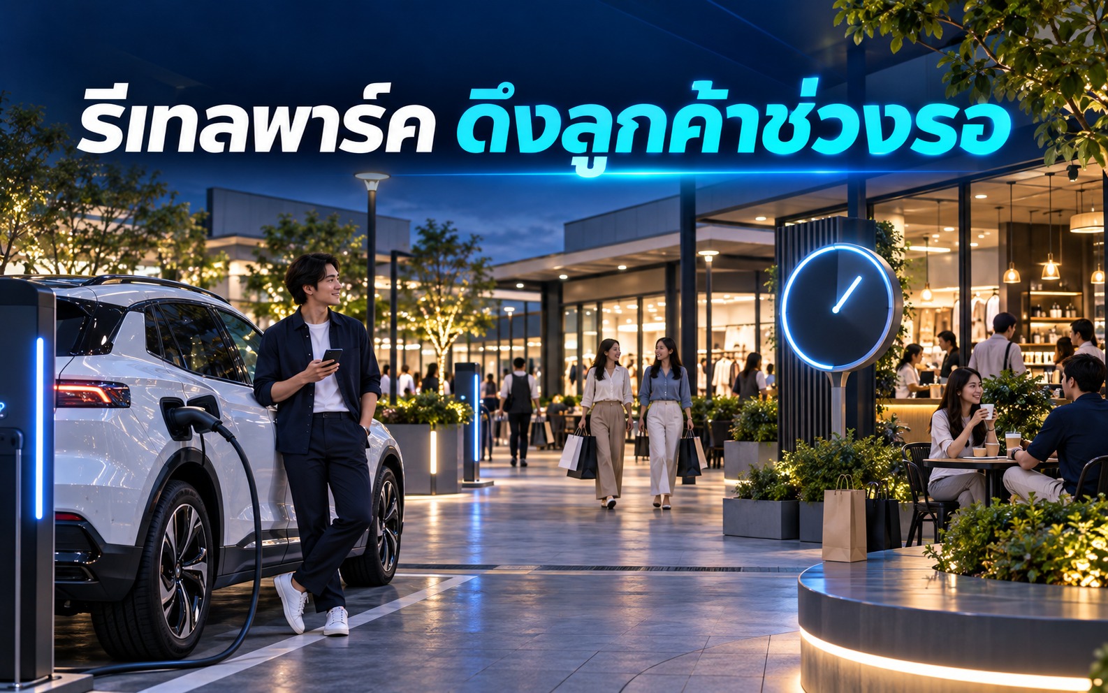 EV Charger รีเทลพาร์ค ดึงลูกค้าช่วงรออย่างไร