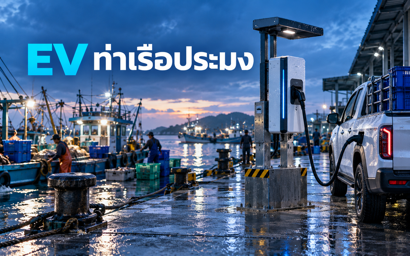 สถานีชาร์จ EV ท่าเรือประมง ดูแลความชื้นอย่างไร