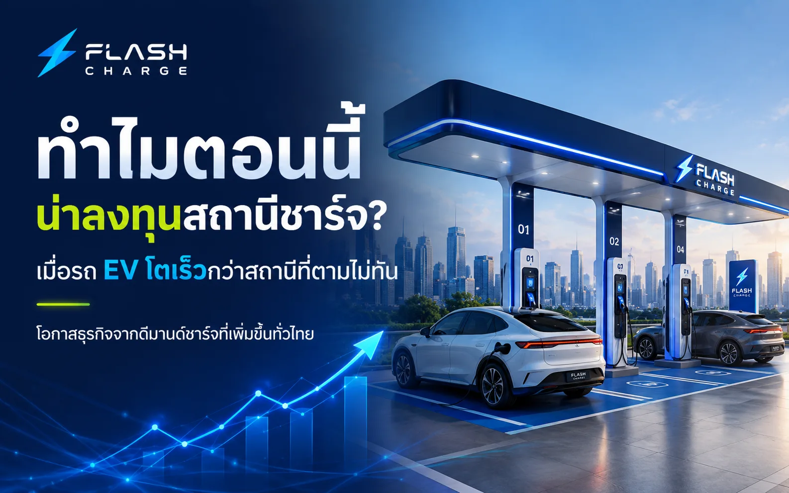 ทำไมตอนนี้น่าลงทุนสถานีชาร์จ? เมื่อรถ EV โตเร็วกว่าสถานีที่ตามไม่ทัน